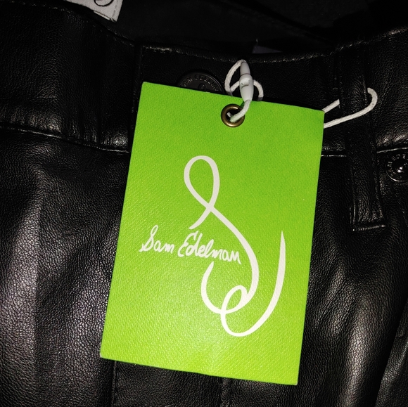 Sam Edelman Faux Leather Black Pants Sz.26 NWT - Picture 8 of 9
